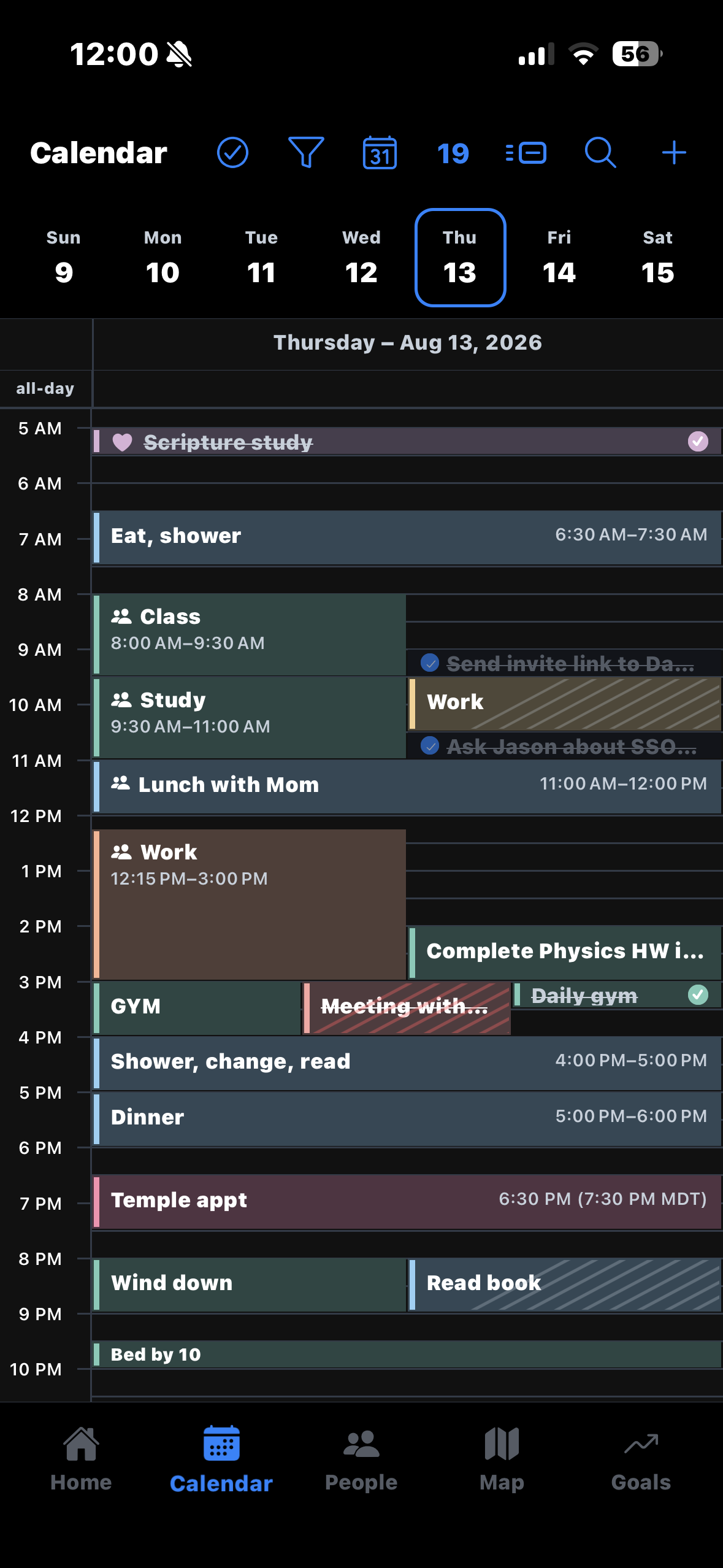 Single-day calendar in Post-Mission Planner